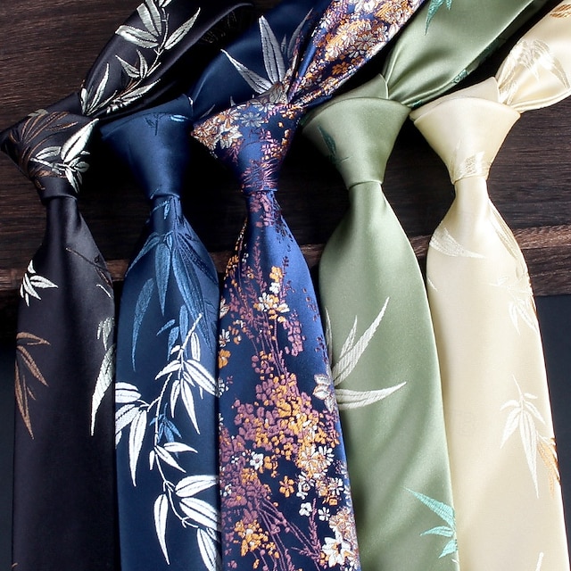  Férfi Nyakkendők Divat Klasszikus Modern Kortárs Virágos Mintás Menyegző Hétköznapi viselet