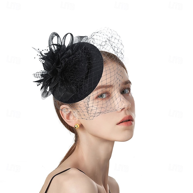  Čelenka Látka 30. léta Svatební Čajový dýchánek Dostih koktejl Elegantní Vinobraní S Peří Tyl Přílba Pokrývky Hlavy