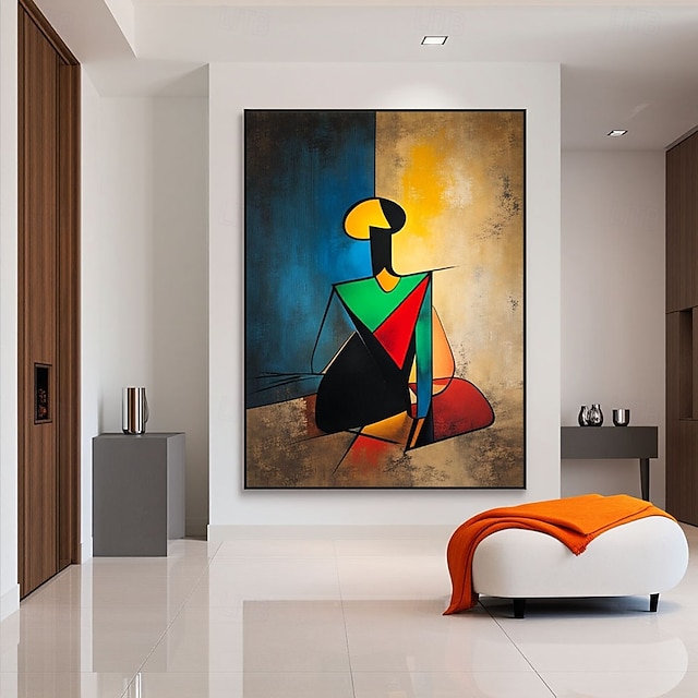 Hand Painted Abstract Painting Texture Girl Original Oil Paintings on ...