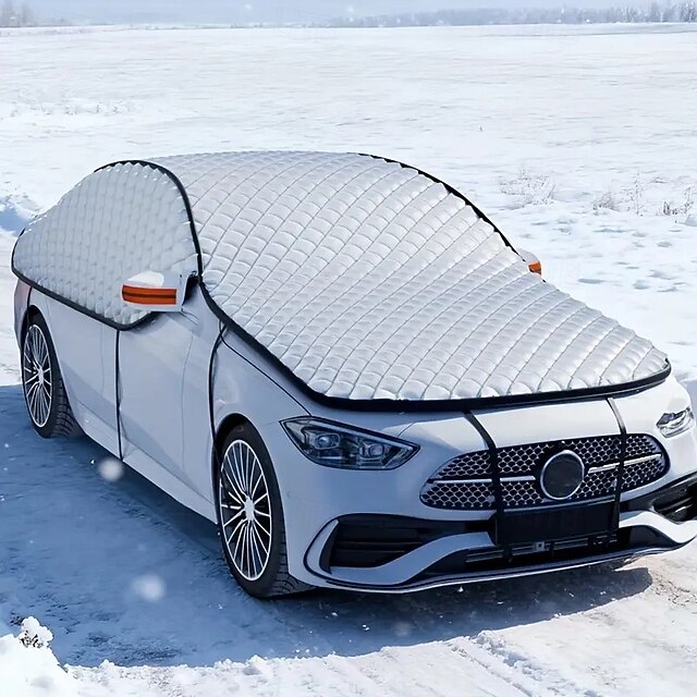Snow Car Protector Car Windshield Snow Cover, Heavy-Duty Oxford Fabric Ice & Frost Guard ...