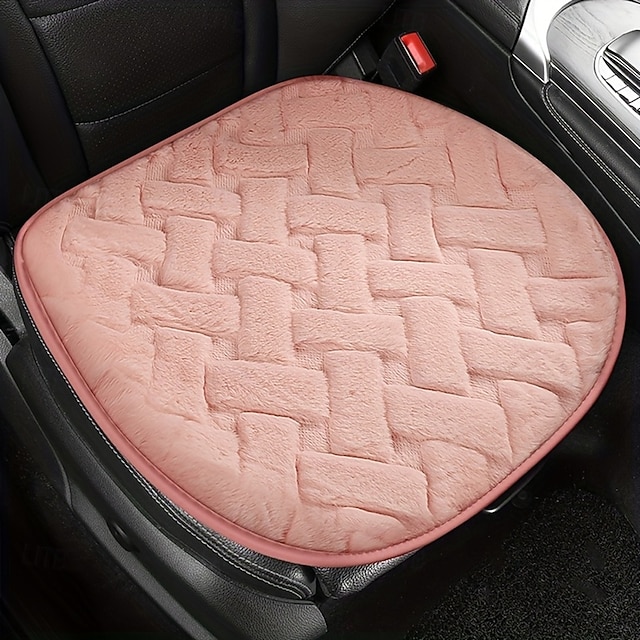  Talvilämmitys autoon/istuimeen - pehmeä, pörröinen ja lämmin, sopii ajoneuvoihin, vaaleanpunainen pehmeäkantinen &vaahtomuovitäyte (ei mitään/) - mukavat kylmän sään lisävarusteet liukumaton