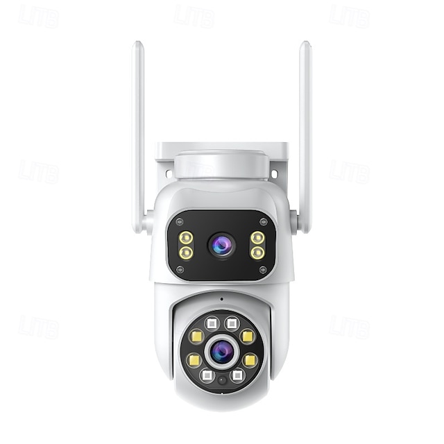  Outdoor Surveillance Camera 360 Pan-Tilt WiFi 4MP Full HD Audio/Visual Alarms & Light Motion Detection IP66-Rated Night Vision 10x Zoom Two-Way Audio SD Card/Cloud Storage Super Easy Installation