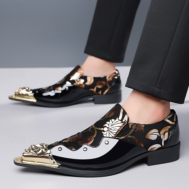 Photo inspiration: Visual Reference: Men S Luxury Black Floral Patterned Loafers
