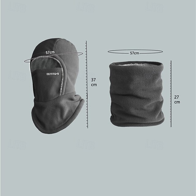 Kiiwah Bivakmuts voor kinderen, multifunctioneel, winddicht, fietsmasker met nekwarmer, ademend, balaclava masker voor jongens en meisjes, outdoorsport, lente, herfst, winter, zwart., Eén maat
