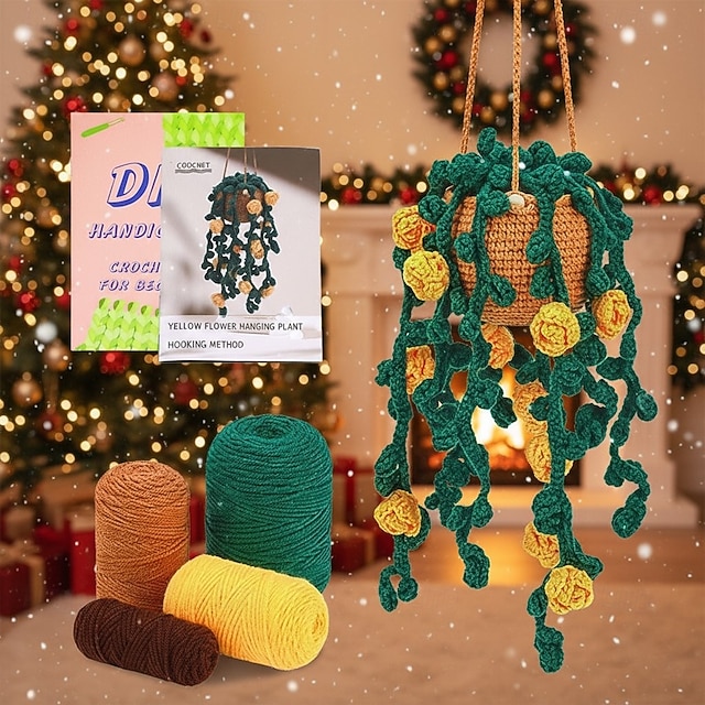  Kit di uncinetto per principianti kit di uncinetto per principianti kit di avvio completo per adulti kit di uncinetto e maglieria con video tutorial passo-passo regalo di Natale
