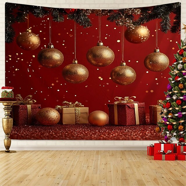 Tapisserie Murale Sapin De Noël - 150x200 Cm, Polyester, Décoration Pour Salon Ou Chambre - 7