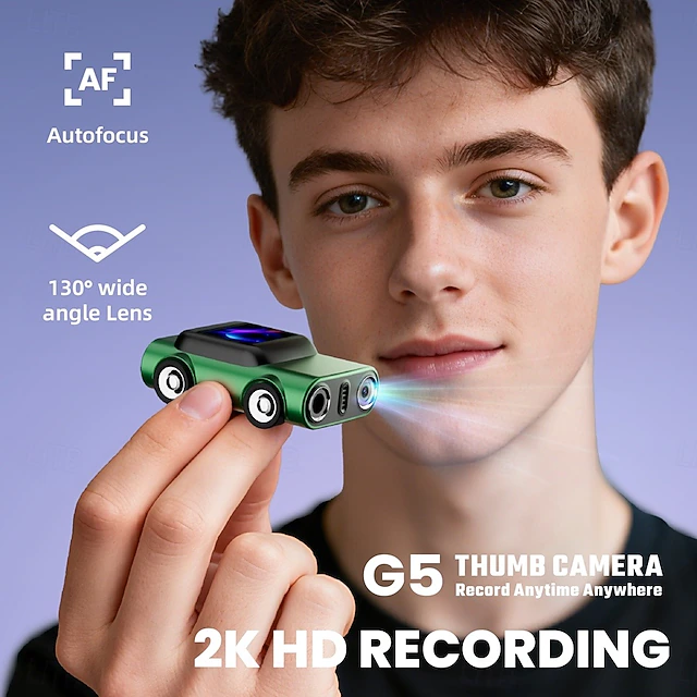 Mini Keychain Camera - 2K HD Car-Shaped Thumb Camera- Tiny Portable ...