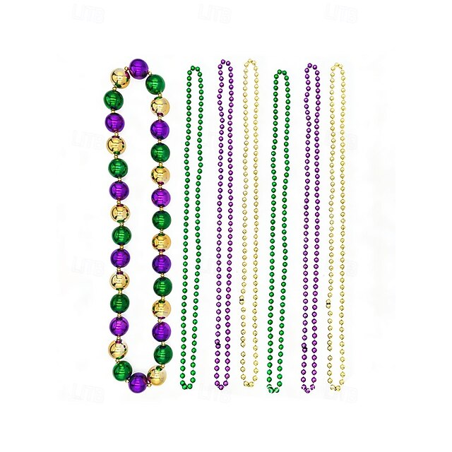 Très joli collier de fêtes perles scintillantes argenté neuf