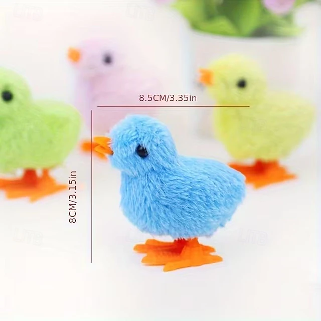 4pcs Easter Moving Chick Chickens - Interactive Wind-Up Walking Plastic ...