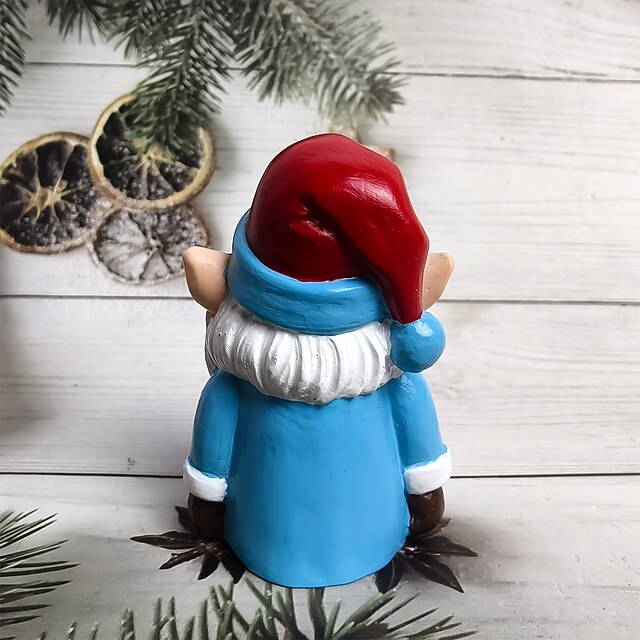 Resin Gnome Ornament, Holiday Smurf Hanging Decoration, Holiday Tree ...