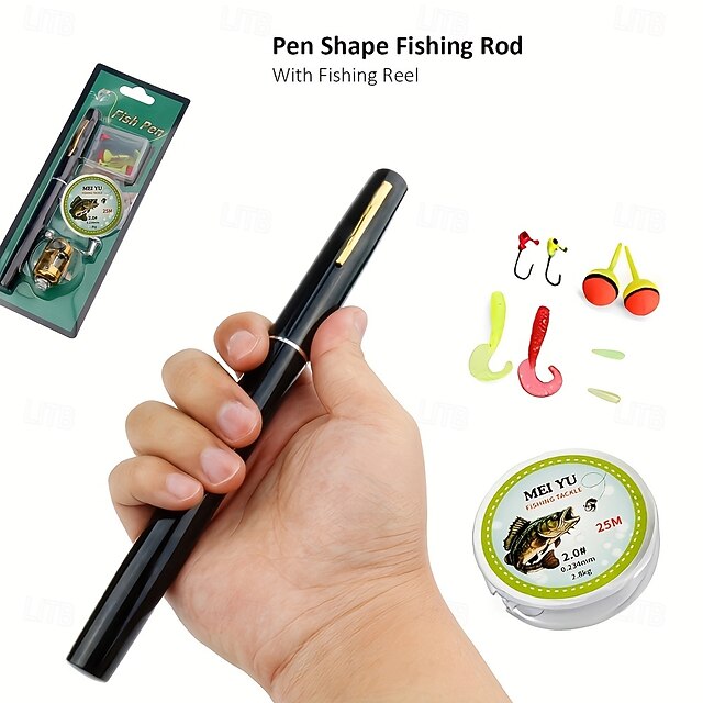 Portable Fishing Rod Set Compact Travel, Portable Two-Way Telescopic ...