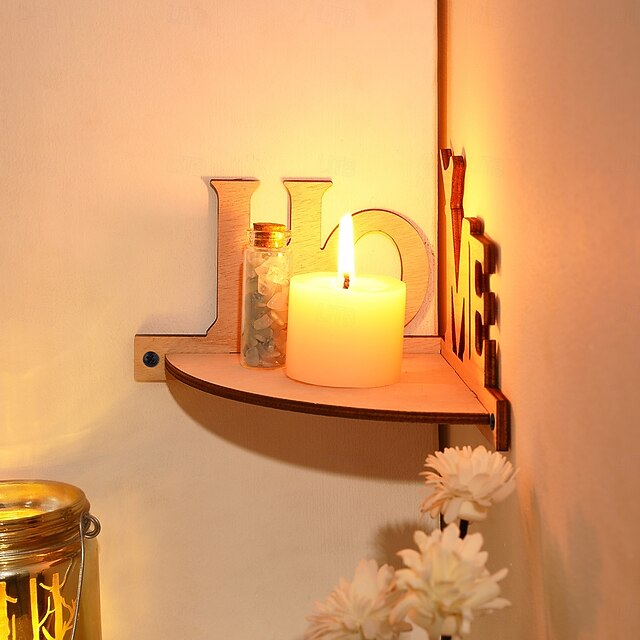 1PC HOME Letter Bird-shaped Nail Wall Shelf Corner Rack DIY Assembly ...