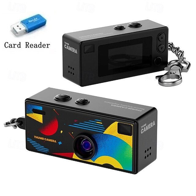 Kleine Digitale Camera, HD 1080P 2MP Mini-compactcamcorder voor Sleutelhanger, Compacte Vintage Recorder (Geen geheugen