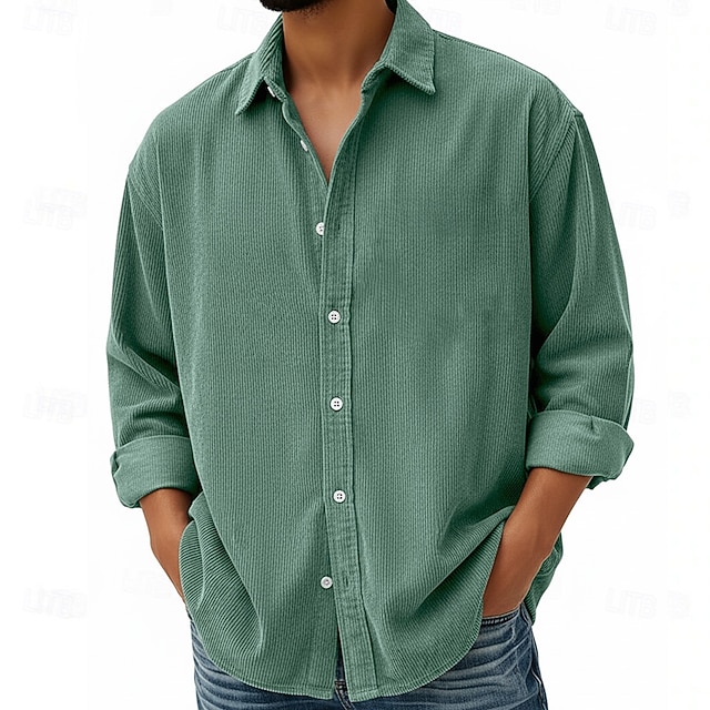 Alex Vando Chemise Décontractée Homme Manches Longues Boutonnée Coupe Droite