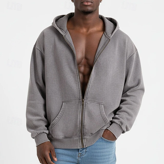 Sweat-Shirt À Capuche Écoresponsable Zippé Homme | Impression Et Sweat-Shirt À Capuche Écoresponsable Zippé Homme | Impression Et
