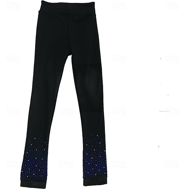 Figure Skating Fleece Jacket Women's Girls' Ice Dancewear  Stretchy Crystal/Rhinestone Long Sleeve Ice Skating Jacket