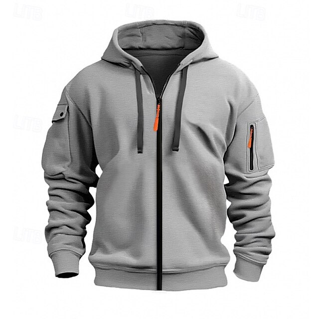 Veste Survêtement Homme à Capuche Fermeture Éclair - Sweat Léger Sport & Streetwear, Coton Confortable, Tailles S-5XL