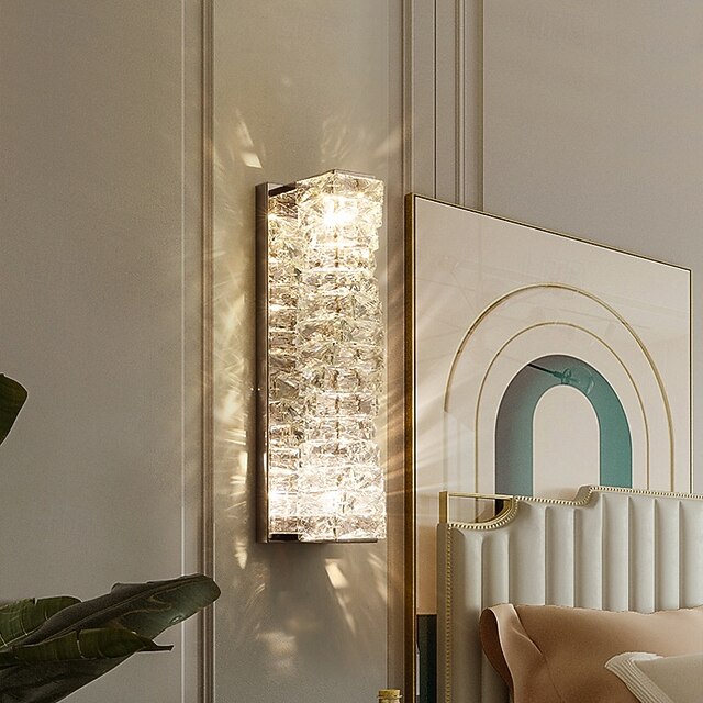 Crystal Wall Sconce, 25cm/45cm LED Wall Lighting Fixtures, Luxury Art ...