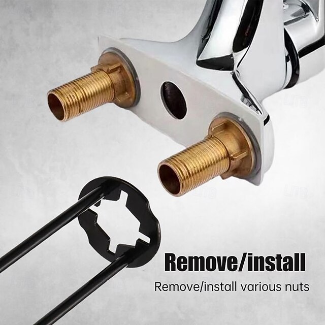 2-Pack Multifunctional Sink Wrench & Basin Faucet Tool – 360° Rotating Plumbing Wrench For Tight Spaces Under Kitchen And Bathroom Sinks