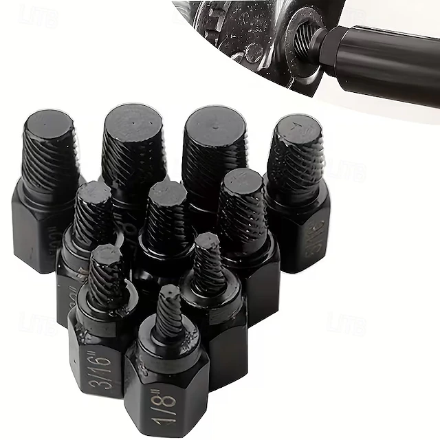 10pcs Heavy-Duty Thread Extractor Set – Easily Remove Damaged, Stripped ...