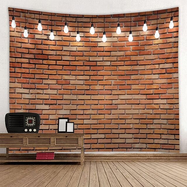 Photo inspiration: Picture Idea: Stone Wall Tapestry 3D Faux Brick Wall Hanging Rustic Stacked