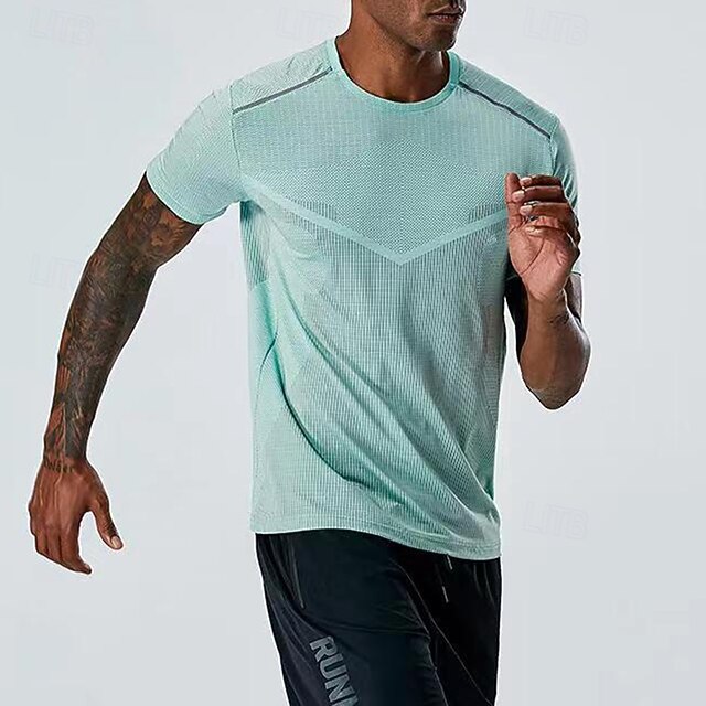 Men's Solid Colored Running T-Shirt Compression Shirt Running Shirt ...