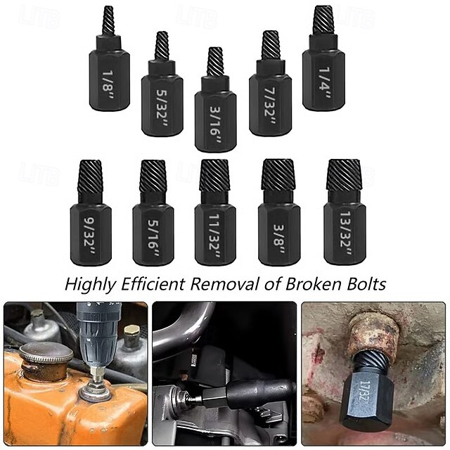 10pcs Heavy-Duty Thread Extractor Set – Easily Remove Damaged, Stripped ...