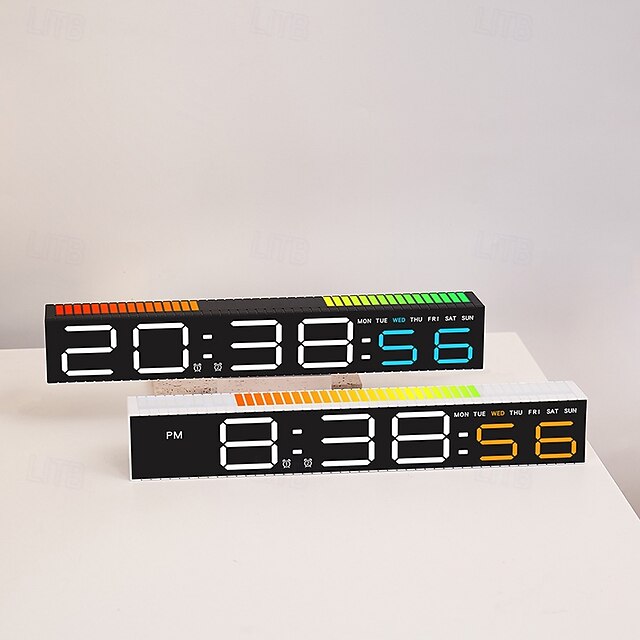 Digital Alarm Clock, Digital Clock for Bedrooms with 10 Color Changing ...