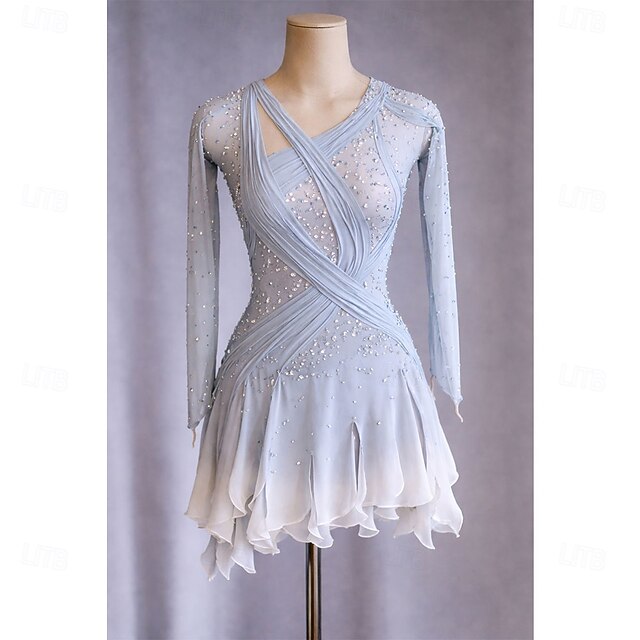 Robe de patinage artistique Femmes Patinage Robe Blanche Patchwork Dos ...