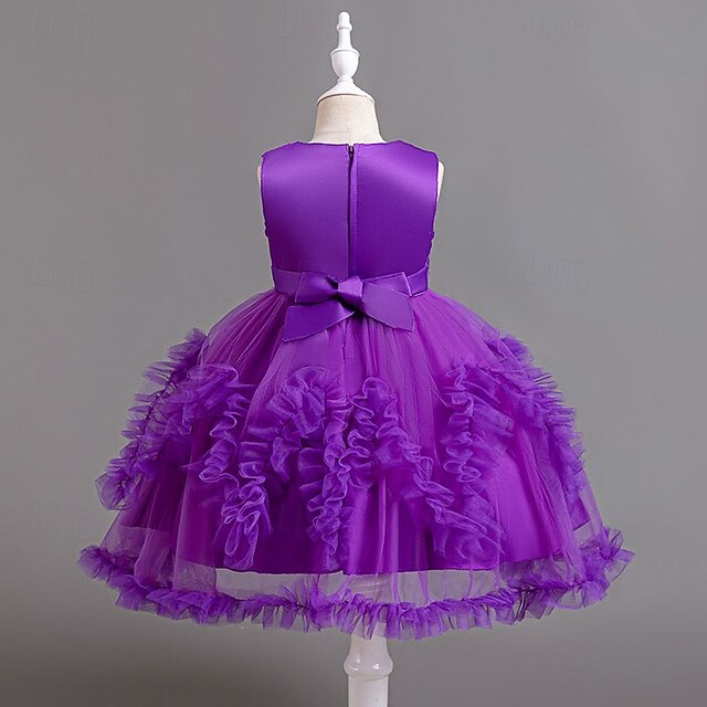 Robe De Princesse Sans Manches Pour Petite Fille - Tenue De Danse Élégante Hiver 2025