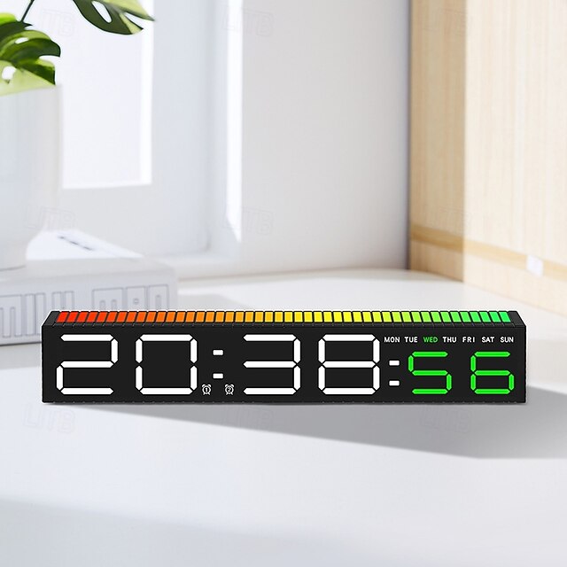 Digital Alarm Clock, Digital Clock for Bedrooms with 10 Color Changing ...