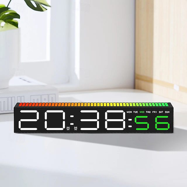 Digital Alarm Clock, Digital Clock for Bedrooms with 10 Color Changing ...