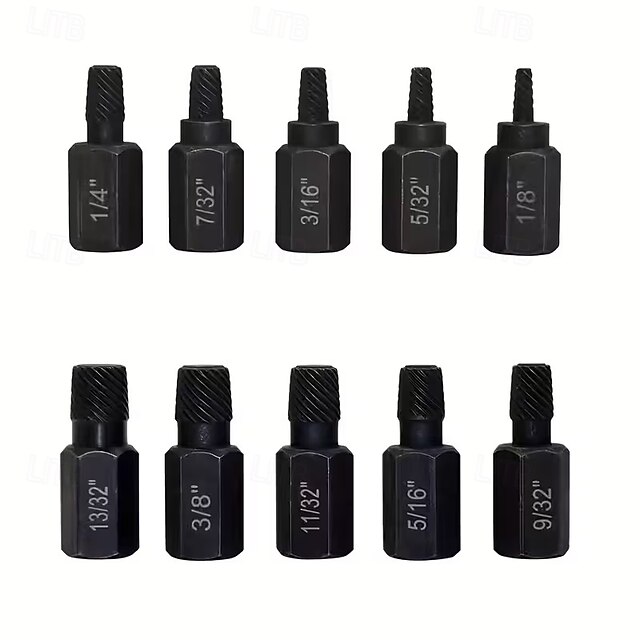 10pcs Heavy-Duty Thread Extractor Set – Easily Remove Damaged, Stripped ...