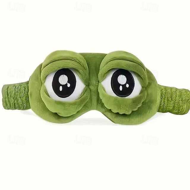  1 maschera per dormire morbida a forma di rana, comoda protezione per gli occhi durante i pisolini, le interruzioni di corrente e un sonno ristoratore, materiale senza lanolina per pelli normali.