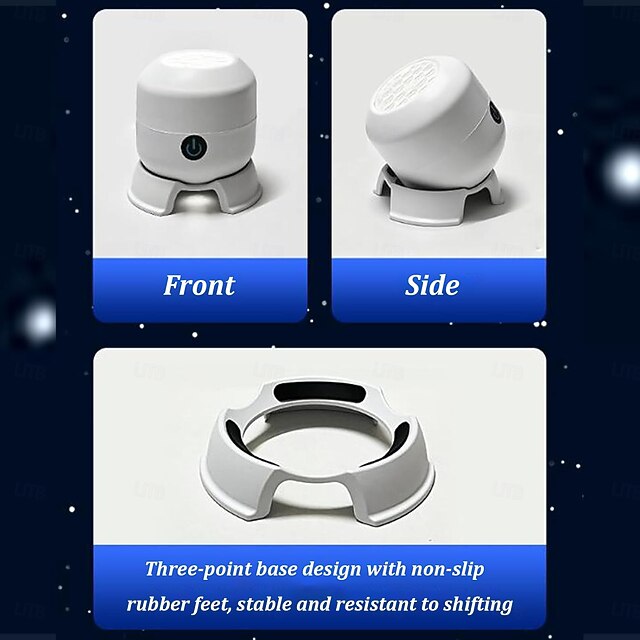 Dynamic Rotating LED Projector Light, 360° Rotating USB Rechargeable ...