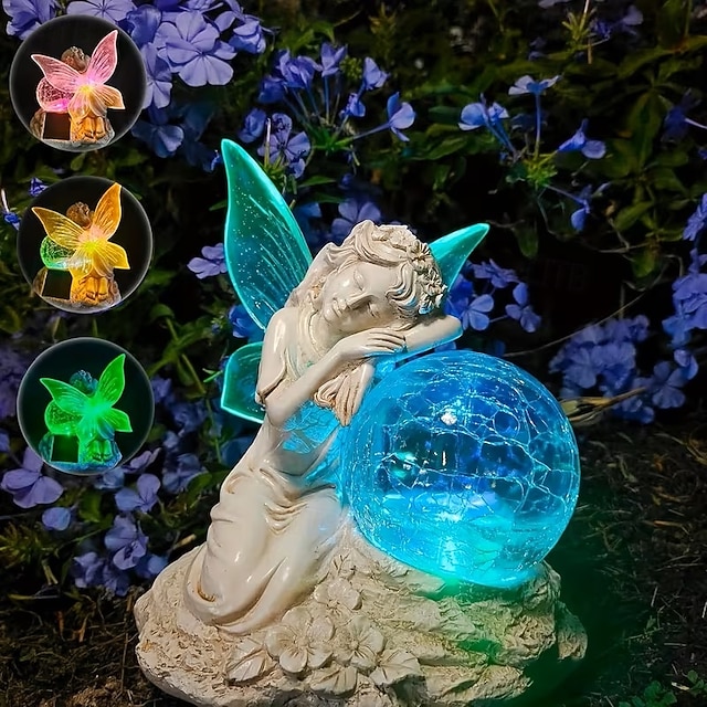 Solar Angel Figurine for Outdoor Garden Courtyard Home Porch and ...