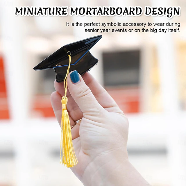 2Pcs Graduation Cap Tassel Hair Clip, Mini Graduation Cap Hair Claw ...