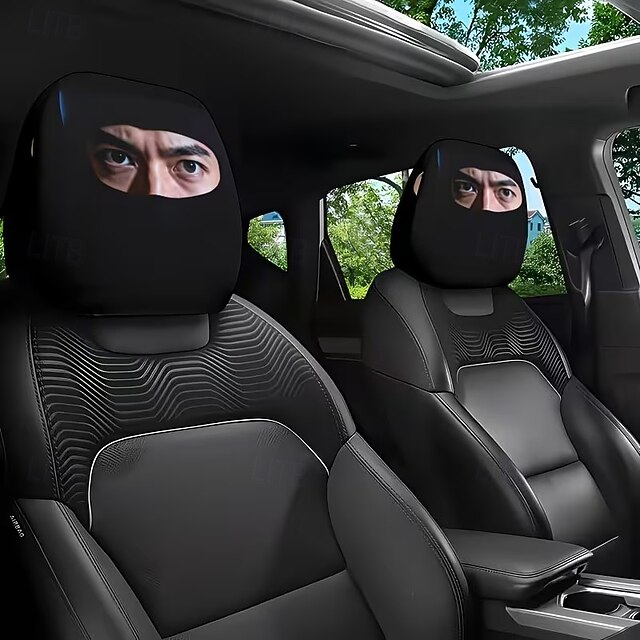 2pcs Mysterious Eye Cold Mask Themed Printed Car Seat Cushion And ...