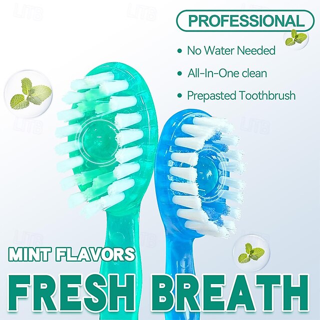 12pcs 4 Flavors Explosive Bead Disposable Toothbrush Travel Toothbrush ...