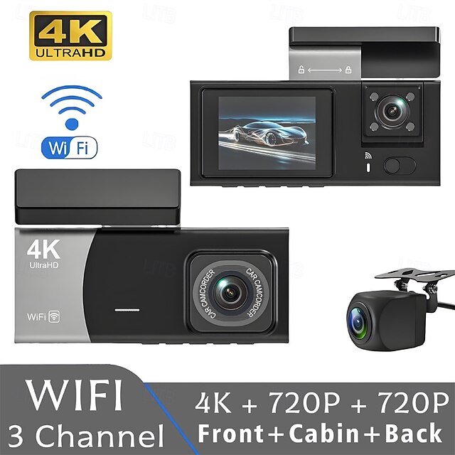 1080p Nouveau Design / avec caméra arrière DVR de voiture 170 Degrés ...