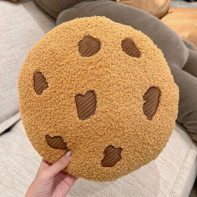 Cookie Shaped Throw Pillow Plush Decorative Cushion Soft Stuffed Accent ...