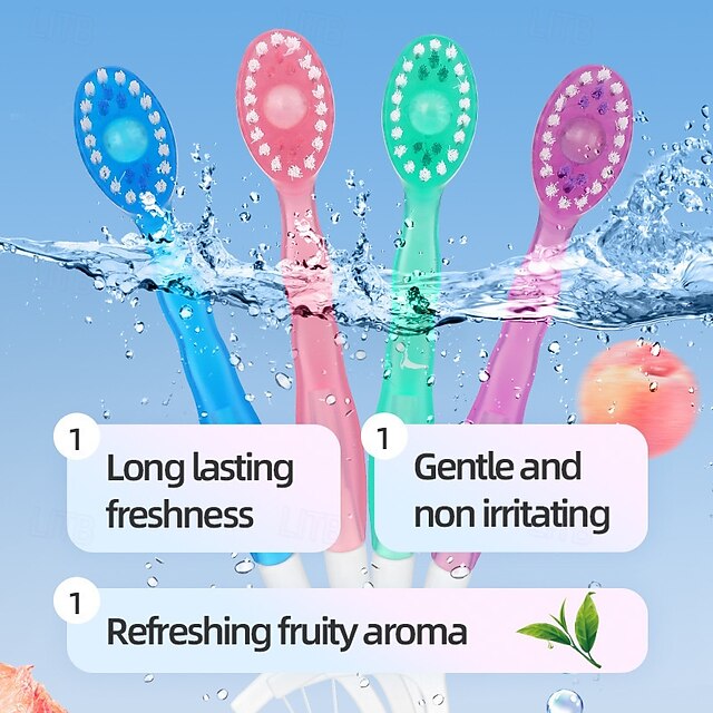 12pcs 4 Flavors Explosive Bead Disposable Toothbrush Travel Toothbrush ...