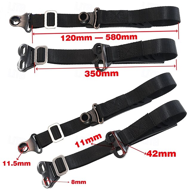 2 Pcs Motorcycle Rescue Pull Strap Set Front and Rear, Dirt Bike ...