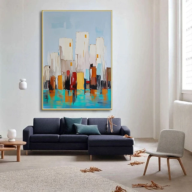 Tableau original fait main, peinture à l'huile sur toile représentant ...