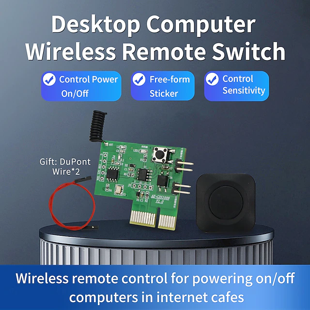 Wireless PC Remote Power Switch Card, PCIe Desktop Computer Remote ...