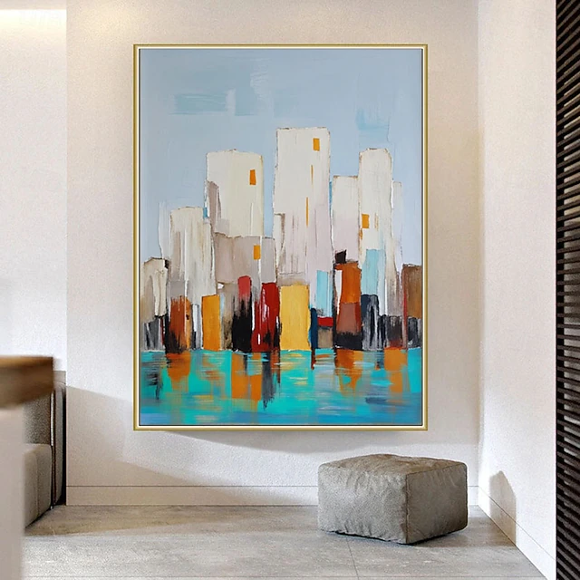 Tableau original fait main, peinture à l'huile sur toile représentant ...