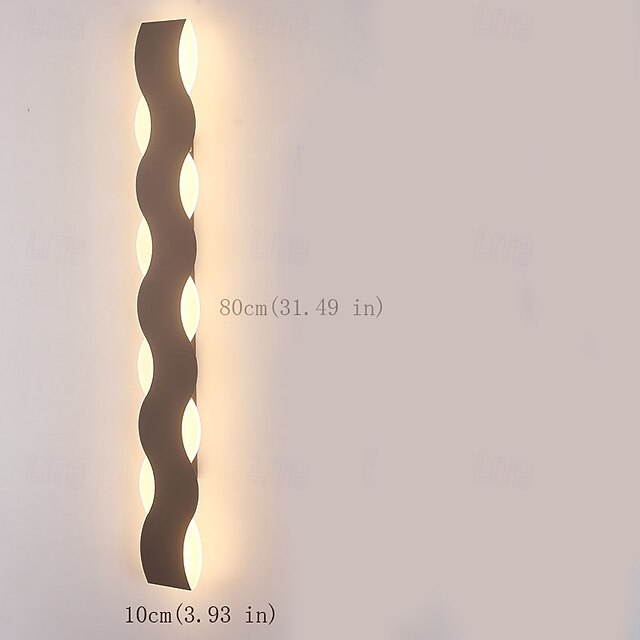 Outdoor LED Long Wall Light Linear Wave Outdoor Lamp Modern Minimalist ...