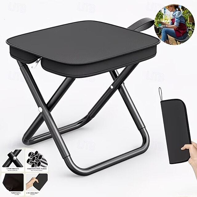 Portable Folding Chair Adult Heavy-Duty Portable Folding Chair with a ...