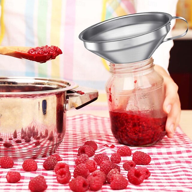 5PCS/Set 3 Pack Stainless Steel Funnels with 2 Detachable Filter for ...