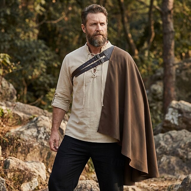 Medieval Renaissance Cape Archer Ranger Fancy Dress Unisex Fantasy ...